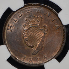 Load image into Gallery viewer, 1805 Ireland Halfpenny, Currency Issue
