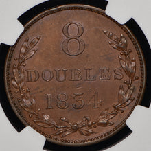 Load image into Gallery viewer, 1834 Guernsey 8 Doubles, Currency Issue
